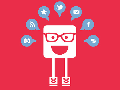 Digital Natives icons illustration simply