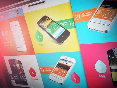Nextday blue brief colorful drop green icon iphone milk screen simple ui