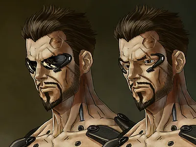 Adam Jensen Deus Ex HR adam deus ex fanart game human jensen revolution