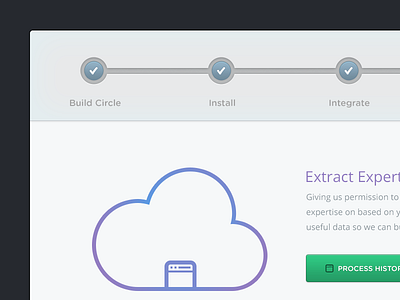 Expertise Discovery browser button cloud flow history mikebusby progress sign up stages steps ui user interface