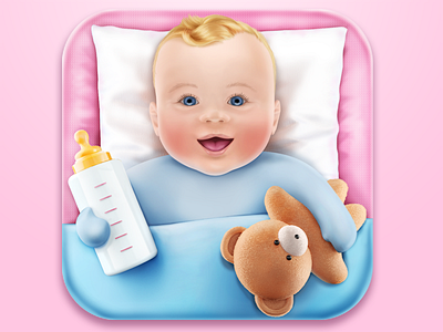 Kiddy Log baby bear bottle child eye icon ios kiddy log toy
