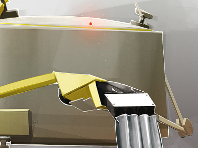 CAP-u character design digital explosions paint robot