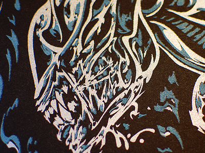 Aliens / Vox Nihilis aliens art print blue bottleneck gallery colonial marine gizmos and gadgets illustration illustrator metallic motion tracker screenprint silkscreen silver xenomorph