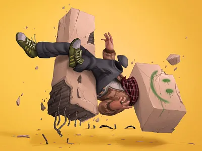 Heatstone booties cable cement clothes drawing dribbble face flying head paint pants photoshop samuel stone suarez sweatshirt