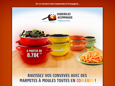 Mailing casseroles fries mailing mussles orange share warm wood