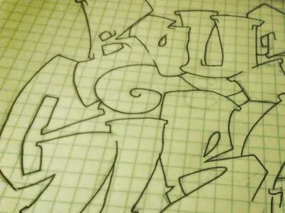 Boys & Girls graffiti illustration sketch