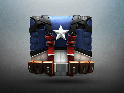 First Avenger Icon 3d 3dicon belt captainamerica firstavenger hero icon marvel oldschool rogers soldier steve steverogers suit superhero supersoldier
