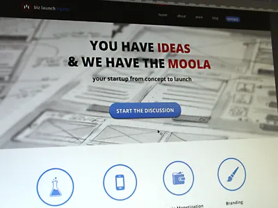 Desktop Landing Page ble button conversion homepage icons landing web website