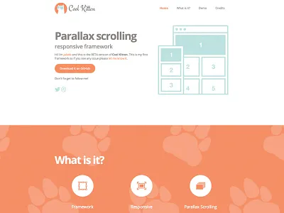 Cool Kitten's Web Design design easy framework parallax responsive scrolling simple web