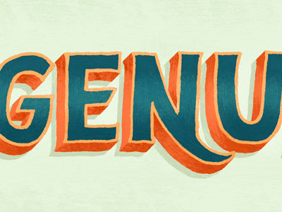 Genuine lettering