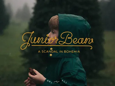 JuniorBean adventure blog drawn hand monoline script type