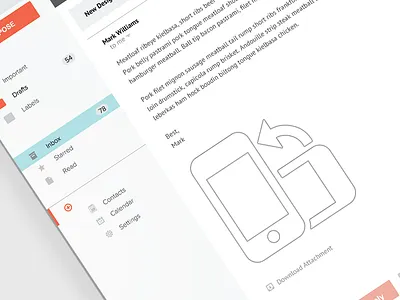 Email App application client email email application design ios ui