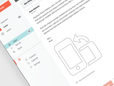 Email App application client email email application design ios ui
