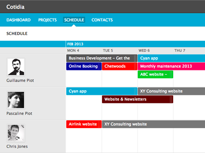 Cyan - Schedule cyan design scedule ui