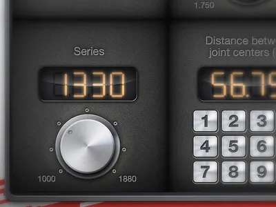 Spicer iPad App - Driveshaft RPM Calculator app app store apple buttons calculator dials display interaction interface ios ipad mobile texture ui ux