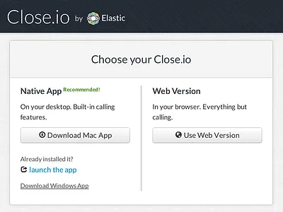 Choose Your Close.io crm download mac web webdesign windows