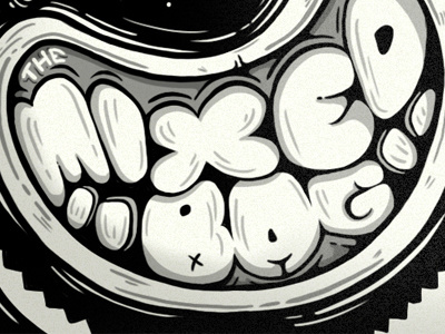 The Mixed Bag banner character flyer illustration poster promo rabbit typography