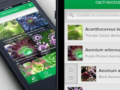 Garden App garden green ios nav plants retina slide
