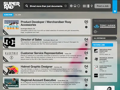 SUPER RAD® Launch css iconography icons identity launch logo search sports startup transparency ui