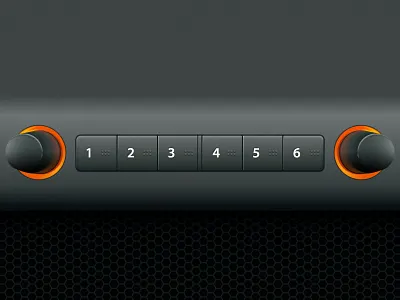 Radio Presets buttons dials illustrator presets pure vector radio