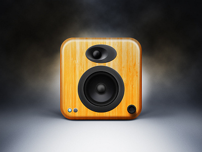 Audioengine A5+ - Bamboo 3d @2x a5 android app application audioengine audiophile bamboo hidpi icon illustration interface ios ipad iphone knob logo mobile moody music photoshop render retina rock smoke sound speaker tweeter