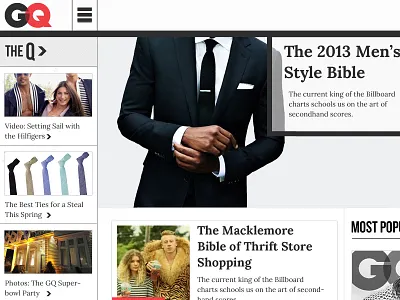 GQ Homepage Redesign magazine publication redesign redux ui website