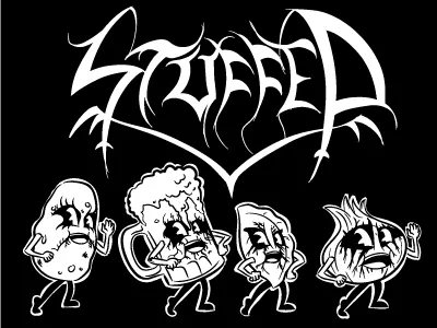 Black Metal Pierogis illustration metal pierogi