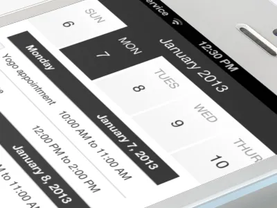 Mobile calendar agenda calendar ui ux