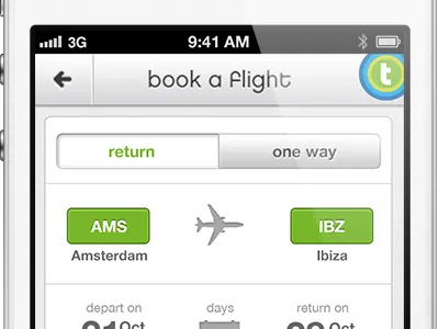 Transavia // Book a flight airline android app booking flying iphone transavia