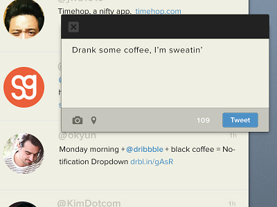 Twitter App. app minimal proxima nova twitter twitter app ui user interface ux