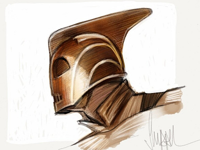 Rocketeer Sketch dave stevens fiftythree film illustration ipad paper rocketeer sketch