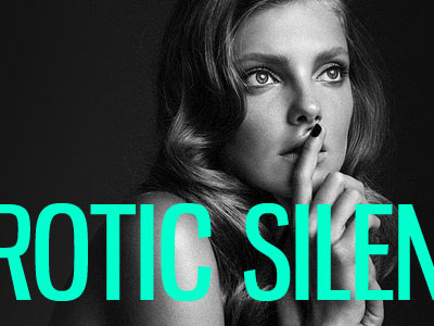 Silence covers graphic design typographic