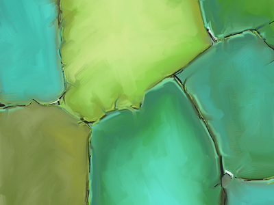 Aerial Green digital oil painting