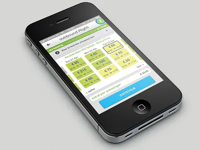 Transavia // Select outbound flight airline android app booking flying iphone transavia