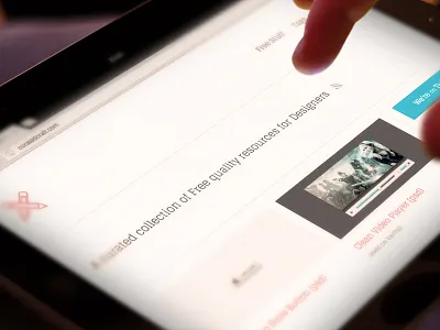 Curated Craft (tablet) clean minimal pencil tablet ux white