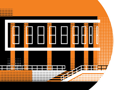 Habima Theatre, Tel Aviv, 1958 adobe architecture building city design dizengoff graphic illustrator israel metropolitan print retro screen silkscreen tel aviv tower vector