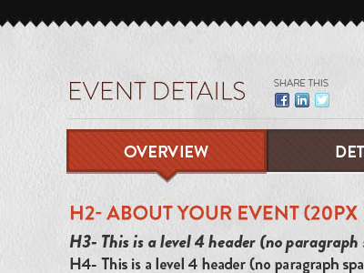 Kpw Dribbble Thumb Event Detail style guide ui website