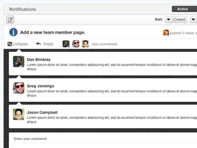 Notifications with comments comments notifications ui ux