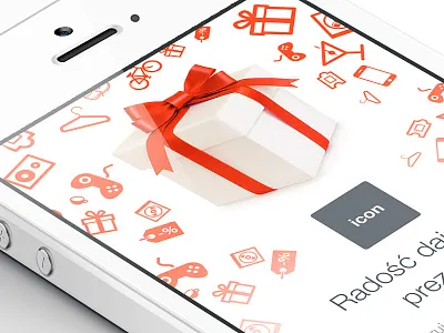 Startup screen app apple button facebook gift icons ios iphone sign in splash