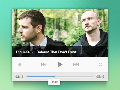 Music Player blue expand expand icon flat flat design green icon kit minimal music music player player progress progress bar simple tooltip ui video volume icon