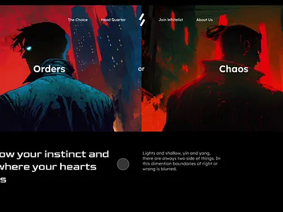 The Shallow Walker - Web3 NFT Gamefi Choose Page animation bitcoin blockchain btc crypto game gamefi minimal minimalist nft site ui web web3 website