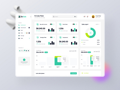 Sales Analytics Dashboard UI Kit webelements