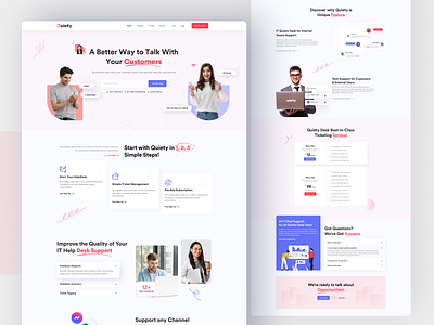 Quiety-Help Desk Landing page cleandesign crm design help help desk landing page landingpage have themetags ui ui design ux website website design website development