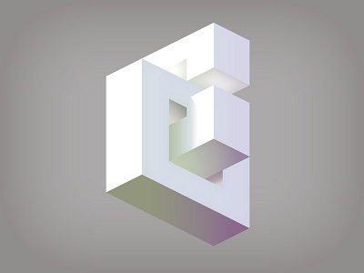 centro logo study - option 1 3d design industrial logo polygon