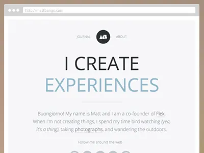 New Personal Site clean flat homepage minimal minimalist portfolio public simple site typography website