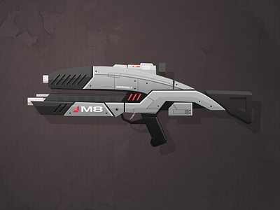 M8 assault blaster commander effect fan art fanart gun mass mass effect rifle shepard