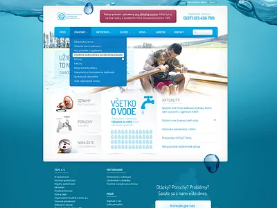 ZSVS homepage background dropdown homepage navigation water