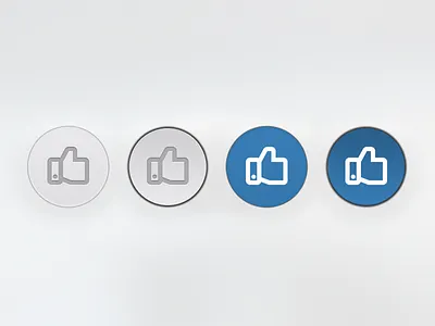 Like button custom flat like press press state style ui