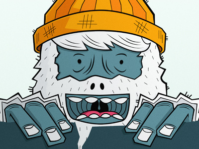 Yeti Rail Jam Poster drawing illustration poster typography vector