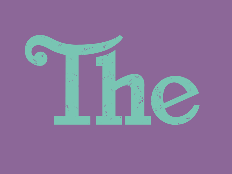 The flash gif green orange ornament purple test the type typography wonder words